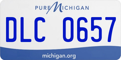 MI license plate DLC0657