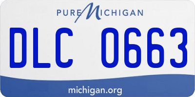 MI license plate DLC0663