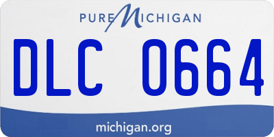 MI license plate DLC0664