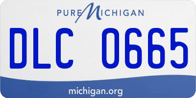 MI license plate DLC0665