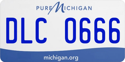 MI license plate DLC0666