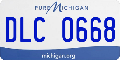 MI license plate DLC0668