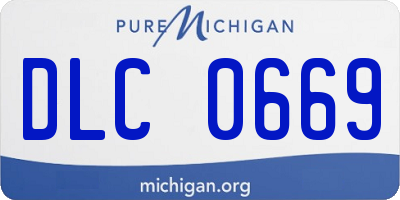 MI license plate DLC0669