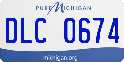 MI license plate DLC0674
