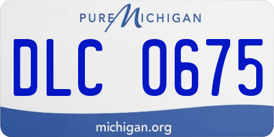 MI license plate DLC0675