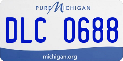 MI license plate DLC0688