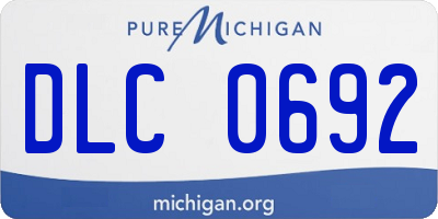 MI license plate DLC0692