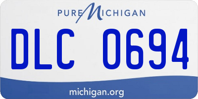 MI license plate DLC0694