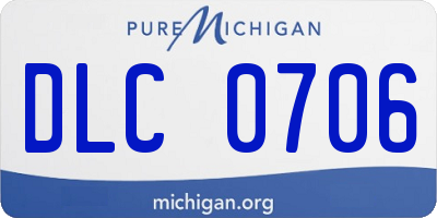 MI license plate DLC0706