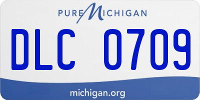 MI license plate DLC0709