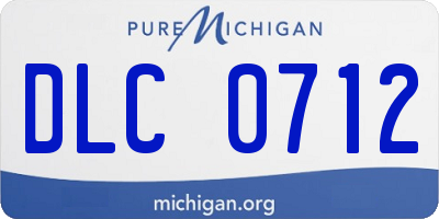 MI license plate DLC0712