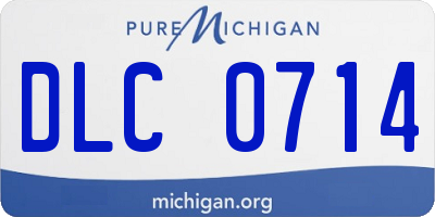 MI license plate DLC0714