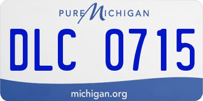 MI license plate DLC0715