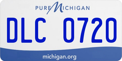 MI license plate DLC0720