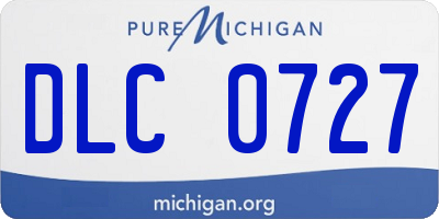 MI license plate DLC0727