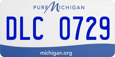 MI license plate DLC0729