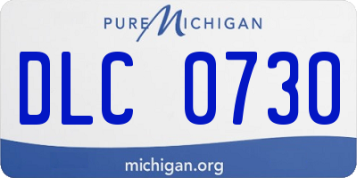MI license plate DLC0730