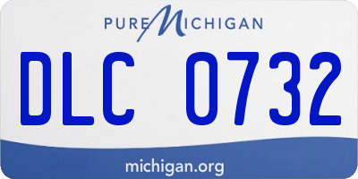 MI license plate DLC0732