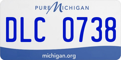 MI license plate DLC0738
