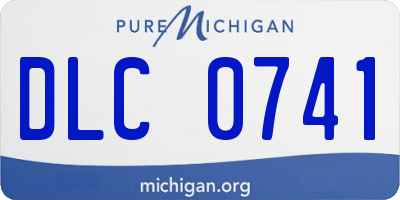 MI license plate DLC0741