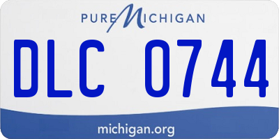 MI license plate DLC0744