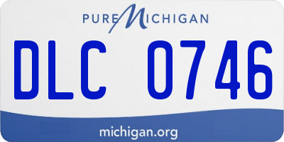 MI license plate DLC0746