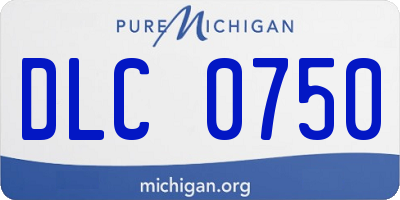 MI license plate DLC0750
