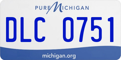 MI license plate DLC0751