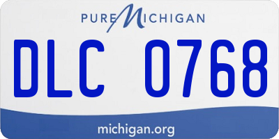 MI license plate DLC0768