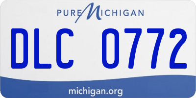 MI license plate DLC0772