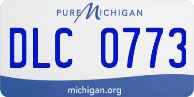 MI license plate DLC0773