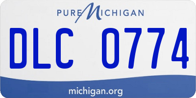 MI license plate DLC0774
