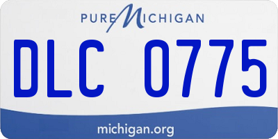 MI license plate DLC0775