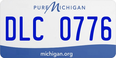 MI license plate DLC0776