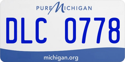 MI license plate DLC0778