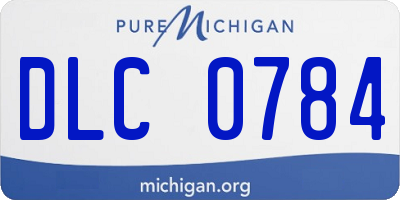 MI license plate DLC0784