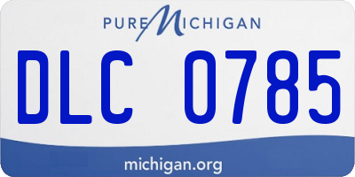 MI license plate DLC0785