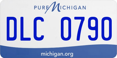 MI license plate DLC0790