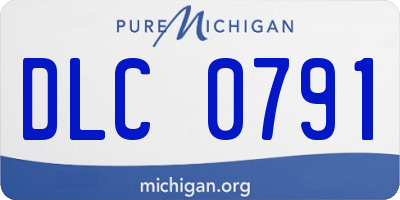 MI license plate DLC0791