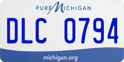 MI license plate DLC0794