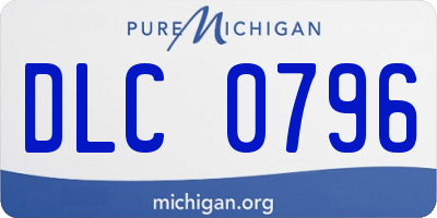 MI license plate DLC0796