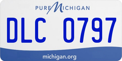 MI license plate DLC0797