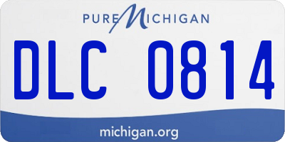 MI license plate DLC0814