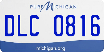 MI license plate DLC0816