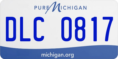 MI license plate DLC0817