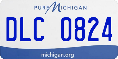 MI license plate DLC0824