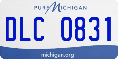 MI license plate DLC0831