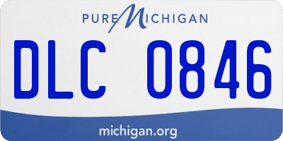 MI license plate DLC0846