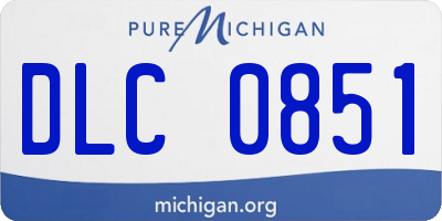 MI license plate DLC0851
