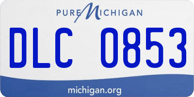 MI license plate DLC0853